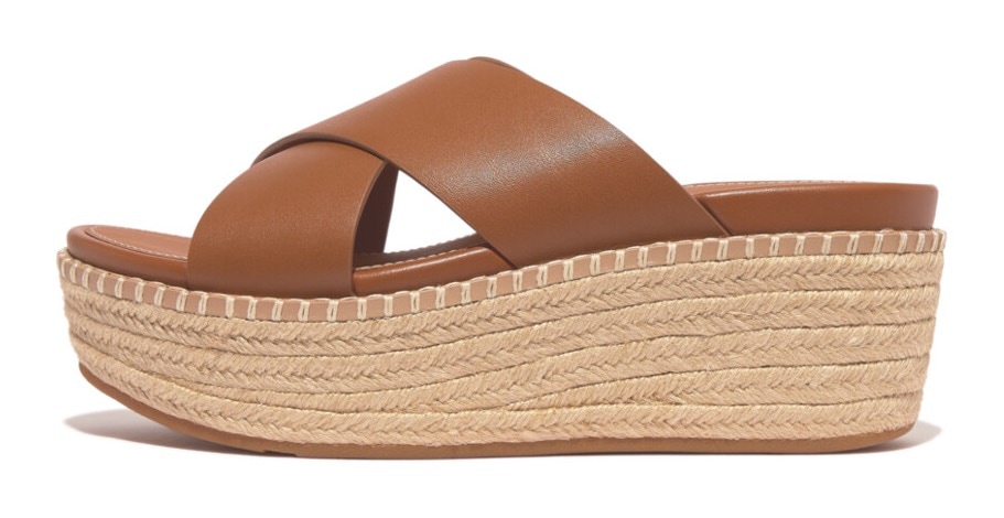 Fitflop Pantolette »ELOISE ESPADRILLE«, Plateau, Sommerschuh, Schlappen mit einer Kreuzbandage von FitFlop