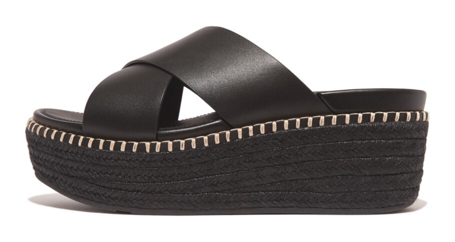 Fitflop Pantolette »ELOISE ESPADRILLE«, Plateau, Sommerschuh, Schlappen mit einer Kreuzbandage von FitFlop