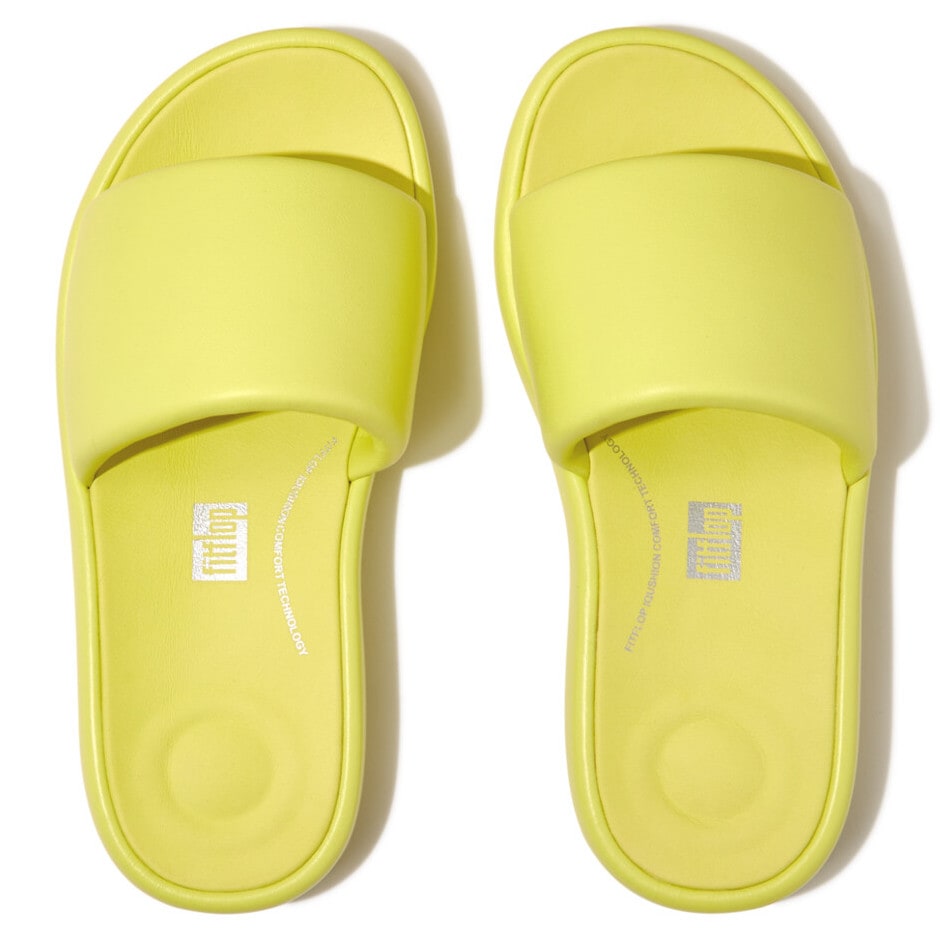 Fitflop Pantolette »IQUSHION D-LUXE PADDED LEATHER SLIDES«, Sommerschuh, Schlappen mit breiter Bandage von FitFlop