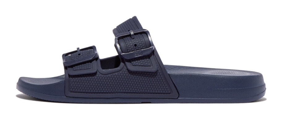 Fitflop Pantolette »IQUSHION TWO-BAR BUCKLE SLIDES«, Sommerschuh, Schlappen, Badeschuh mit zwei verstellbaren Schnallen von FitFlop