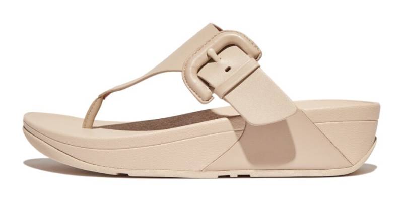 Fitflop Zehentrenner »LULU COVERED«, Keilabsatz, Sommerschuh, Schlappen mit verstellbarer Schnalle von FitFlop