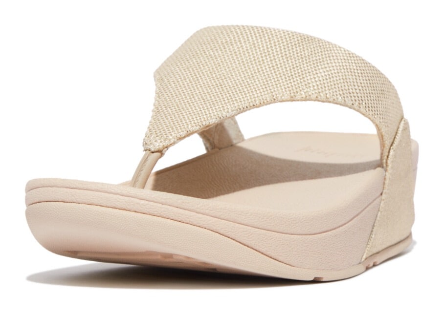 Fitflop Zehentrenner »LULU GLITZ«, Keilabsatz, Sommerschuh, Microwobbleboard - komfortables Fussbett von FitFlop