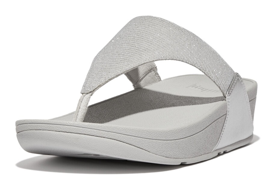 Fitflop Zehentrenner »LULU SHIMMERLUX TOE-POST SANDALS«, Keilabsatz, Sommerschuh, Schlappen in schimmernder Optik von FitFlop