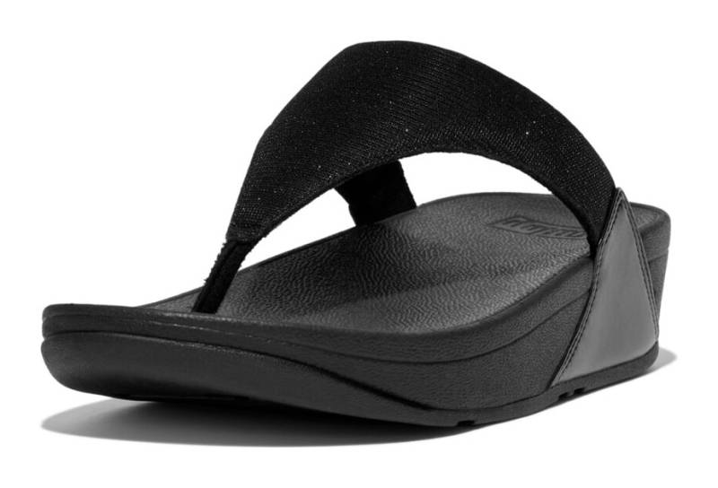 Fitflop Zehentrenner »LULU SHIMMERLUX TOE-POST SANDALS«, Keilabsatz, Sommerschuh, Schlappen in schimmernder Optik von FitFlop