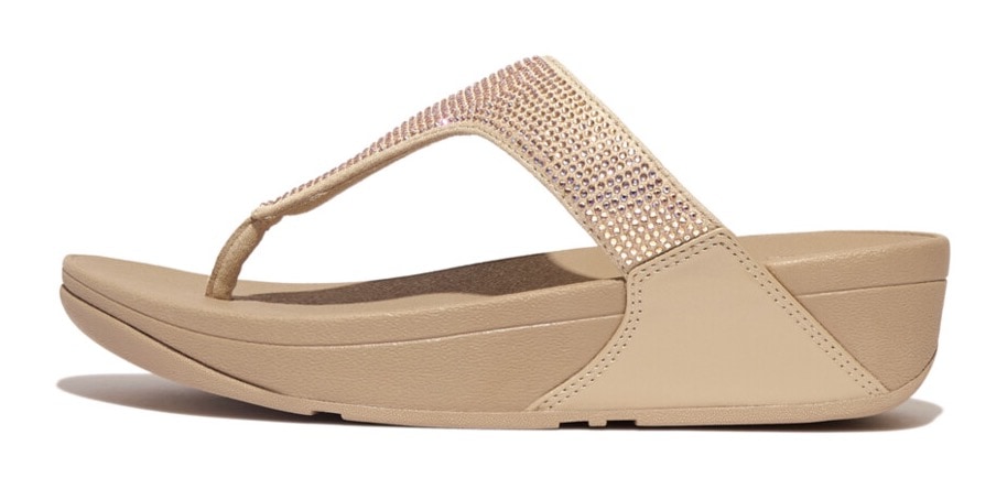 Fitflop Dianette »LULU CRYSTAL EMBELLISHED TOE-POST SANDALS - HOTFIX«, Keilabsatz, Sommerschuh, Zehentrenner mit weichem Zehensteg Fitflop Dianette »LULU CRYSTAL EMBELLISHED TOE-POST SANDALS - HOTFIX«, Keilabsatz, Sommerschuh, Zehentrenner mit weichem Zehensteg von Fitflop