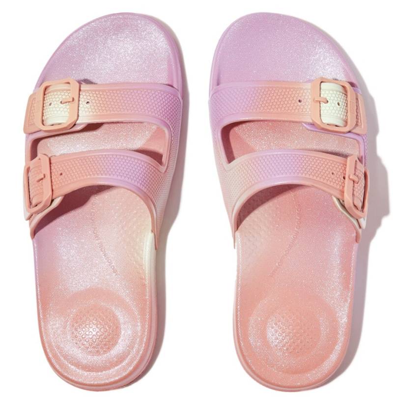 Fitflop Pantolette »IQUSHION IRIDESCENT TWO«, Sommerschuh, Schlappen mit zwei verstellbaren Bandagen von Fitflop