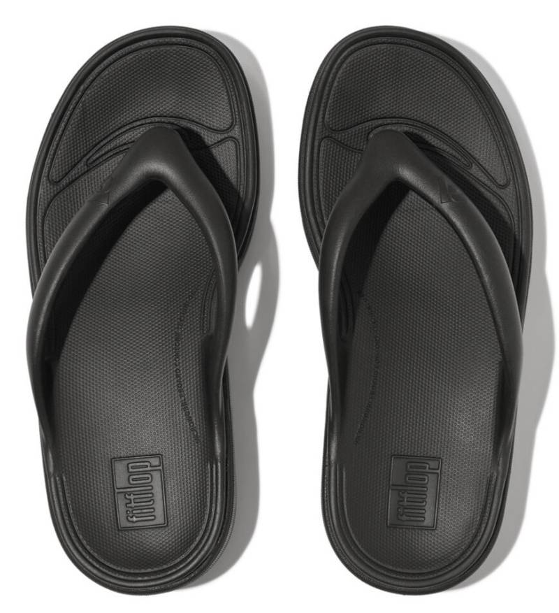 Fitflop Zehentrenner »RELIEFF RECOVERY TOE-POST SANDALS - TONAL RUBBER«, Keilabsatz, Sommerschuh, Schlappen mit Microwobbleboard von Fitflop