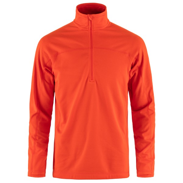 Fjällräven - Abisko Lite Fleece Half Zip - Fleecepullover Gr S rot von Fjällräven