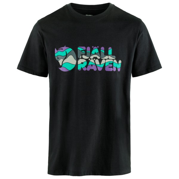 Fjällräven - Multicolor Logo T-Shirt - T-Shirt Gr L schwarz von Fjällräven