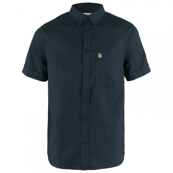 Fjällräven - Övik Travel Shirt S/S - Hemd Gr M blau von Fjällräven