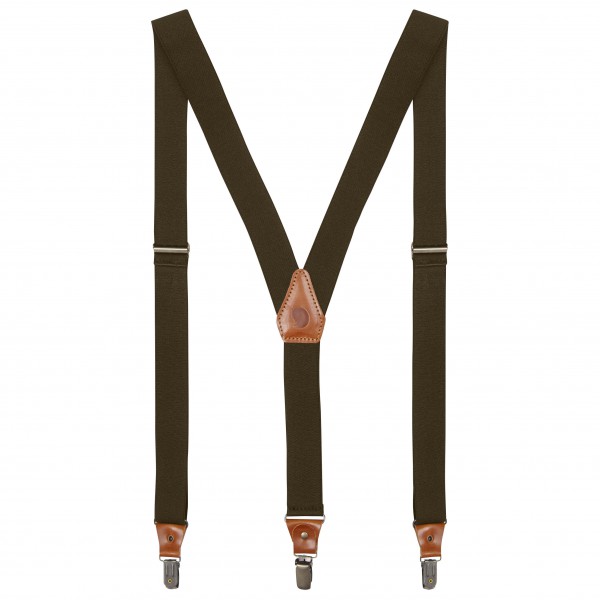 Fjällräven - Singi Leather Clip Suspenders - Hosenträger Gr One Size oliv von Fjällräven