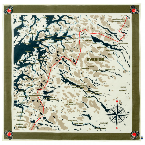 Fjällräven - Swedish Classic Map Scarf - Halstuch Gr One Size bunt von Fjällräven