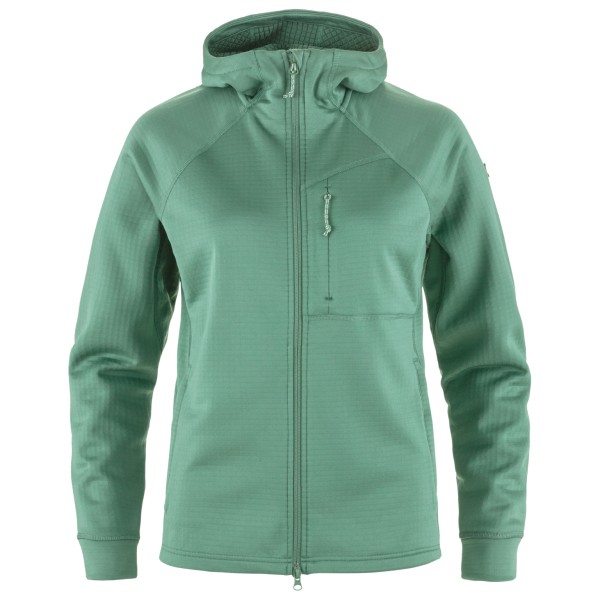 Fjällräven - Women's Abisko Grid Fleece Hoodie - Fleecejacke Gr L türkis von Fjällräven