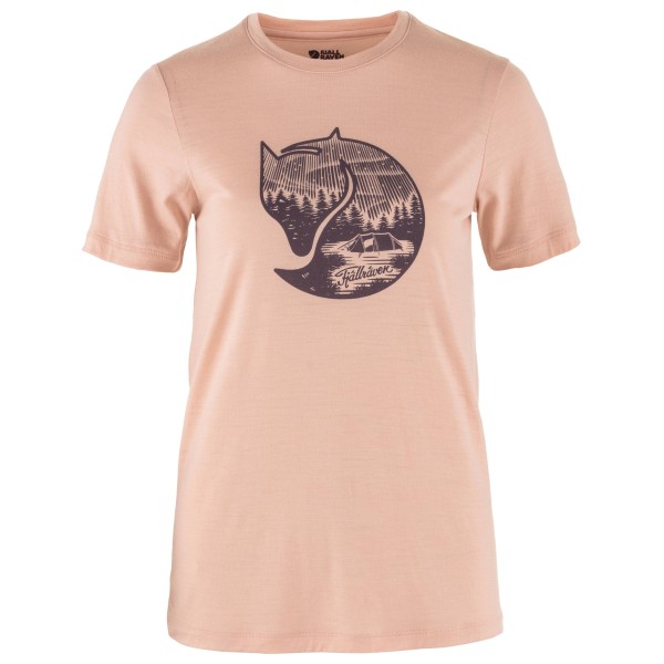 Fjällräven - Women's Abisko Wool Fox S/S - Merinoshirt Gr M rosa/beige von Fjällräven