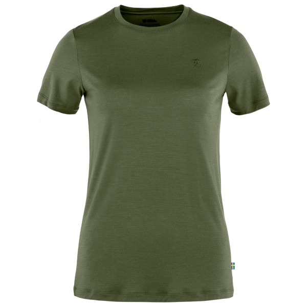 Fjällräven - Women's Abisko Wool S/S - T-Shirt Gr XS oliv von Fjällräven