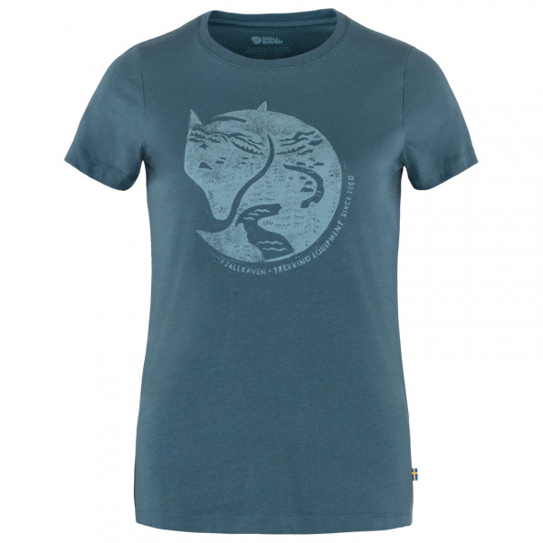 Fjällräven - Women's Arctic Fox Print - T-Shirt Gr XL blau von Fjällräven