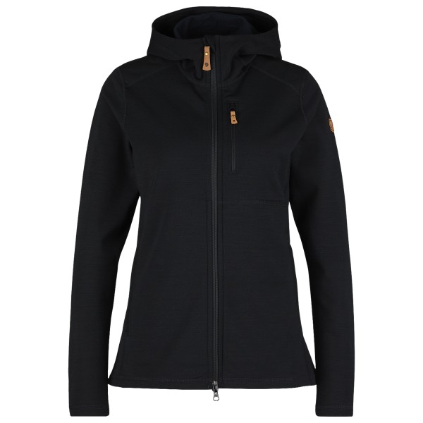 Fjällräven - Women's Keb Fleece Hoodie - Fleecejacke Gr L schwarz von Fjällräven