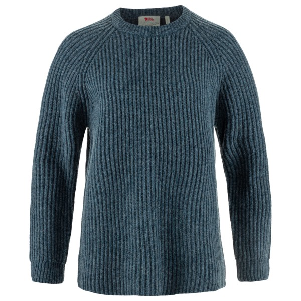 Fjällräven - Women's Övik Rib Sweater - Wollpullover Gr L blau von Fjällräven