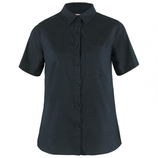 Fjällräven - Women's Övik Travel Shirt S/S - Bluse Gr S schwarz von Fjällräven