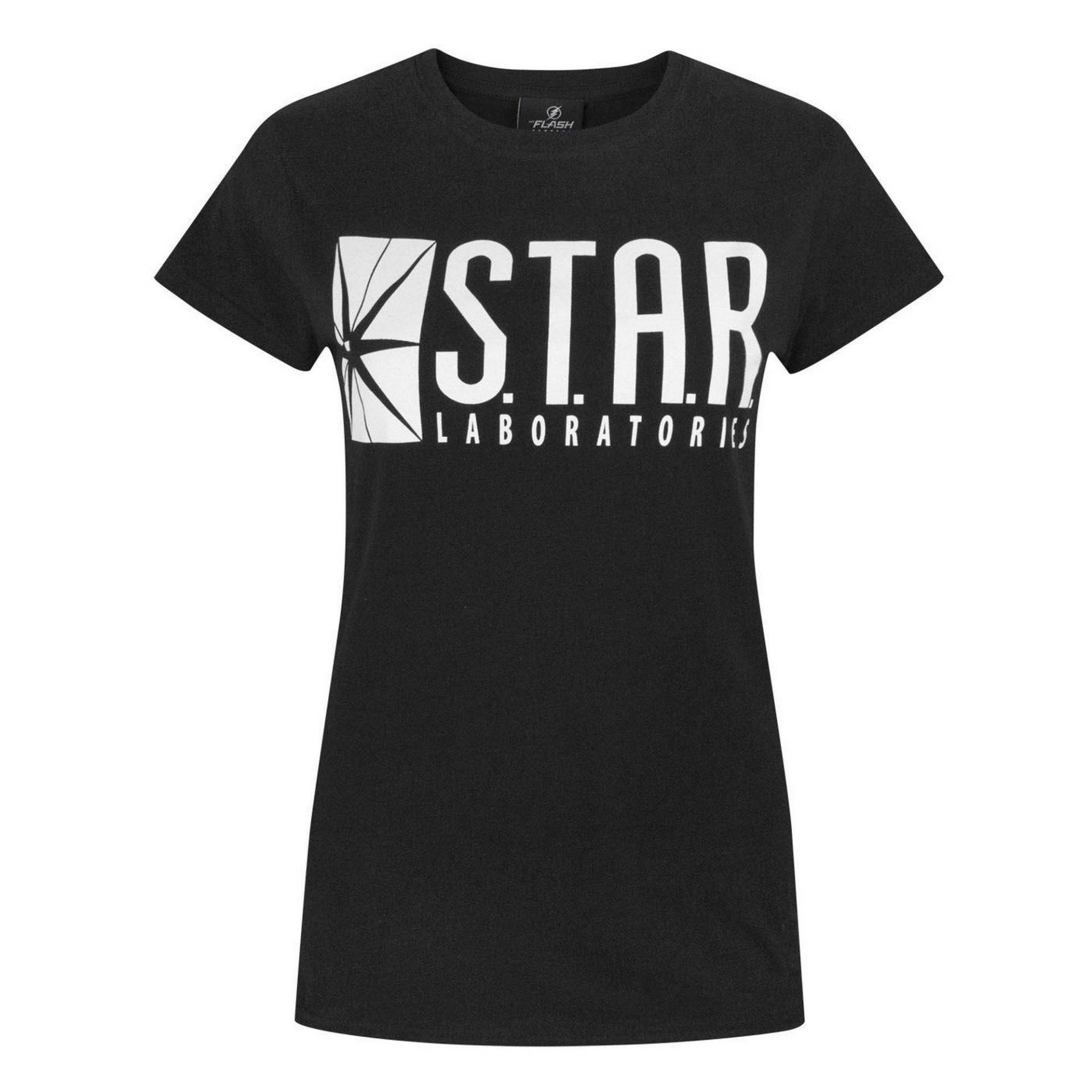 Flash - TV STAR Laboratories TShirt, für Damen, Schwarz, Größe L von Flash