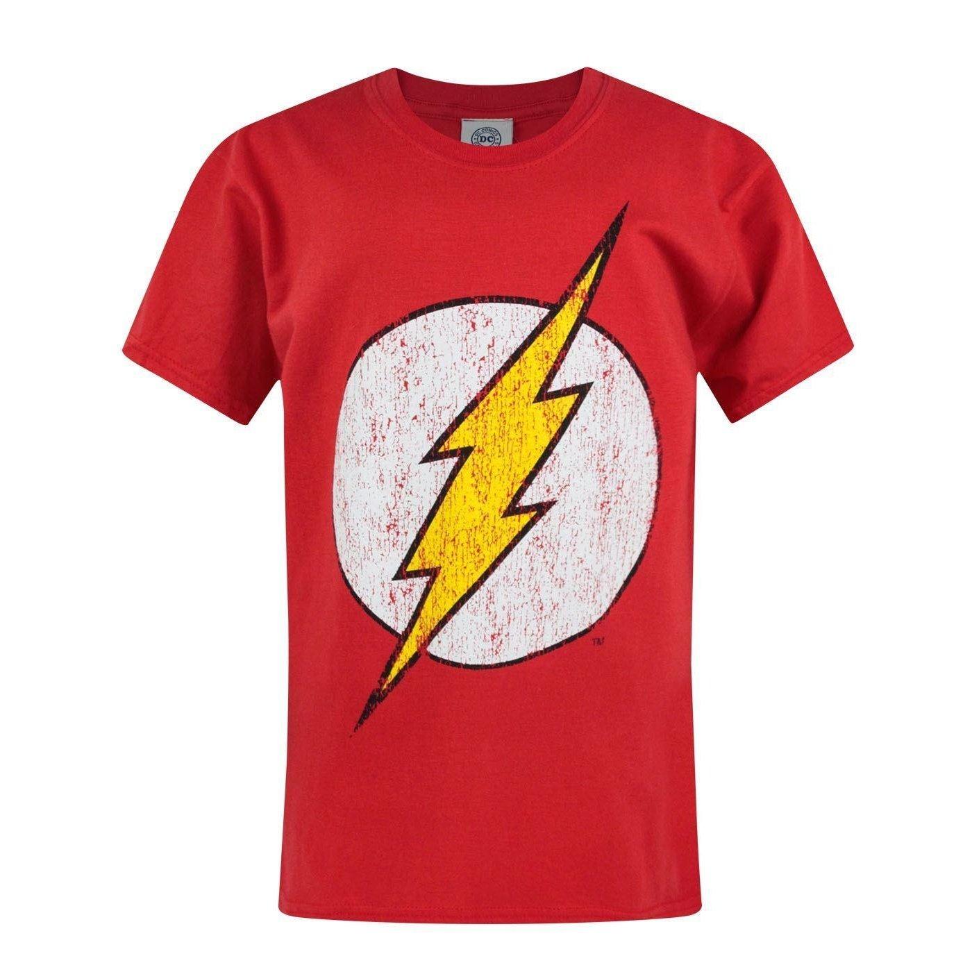 Flash - offizielles Distress Logo TShirt, 116, Rot Bunt von Flash