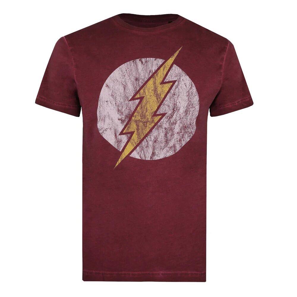 Tshirt Gewaschen Herren Weinrot L von Flash