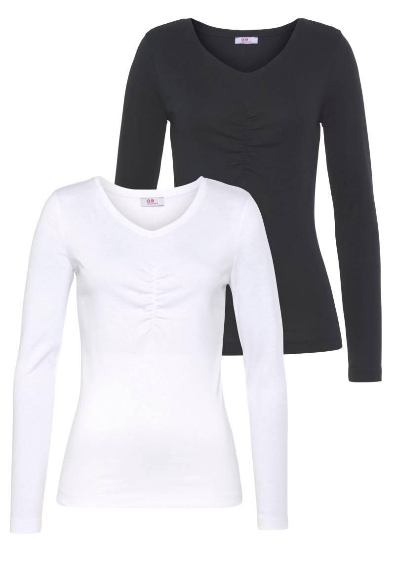 Flashlights Longsleeve, Langarm, sehr figurbetonter Schnitt, Feinrippstoff, Basic-Stil von Flashlights