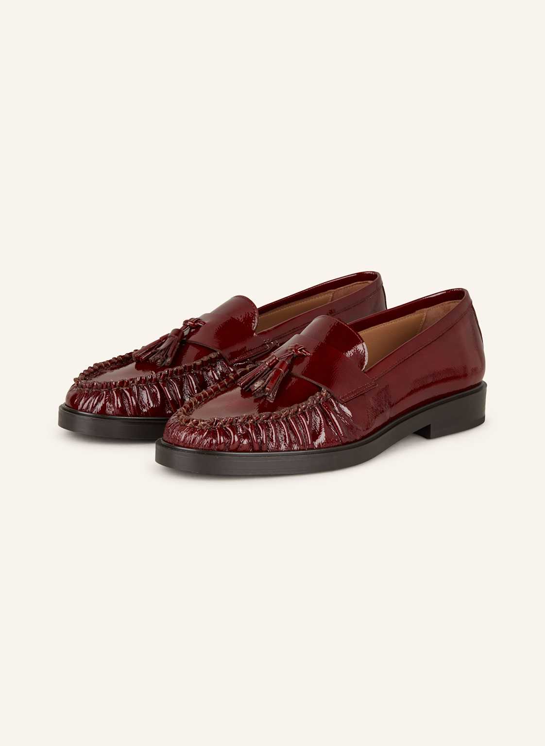 Flattered Lack-Loafer Sigrid rot von Flattered