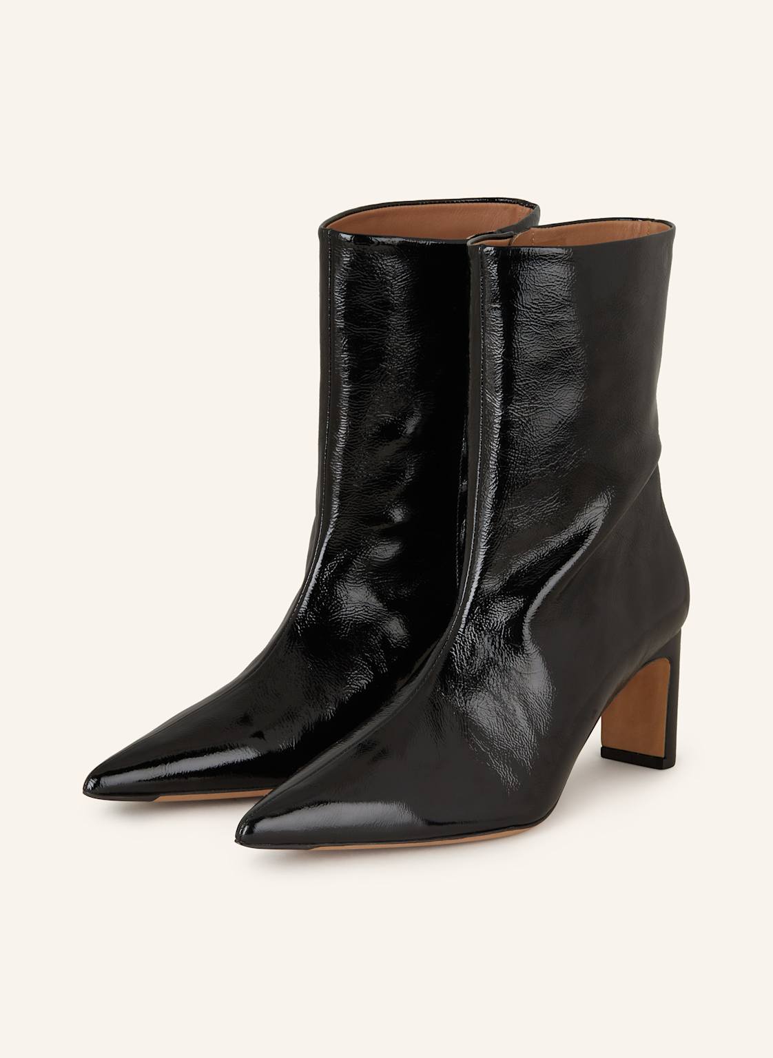 Flattered Lackstiefeletten schwarz Flattered Lackstiefeletten schwarz von Flattered