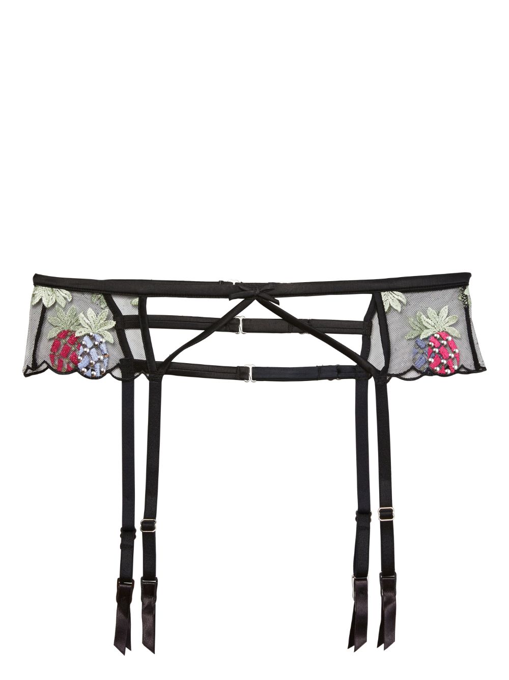 Fleur Du Mal Bondage Pineapple garter belt - Black von Fleur Du Mal