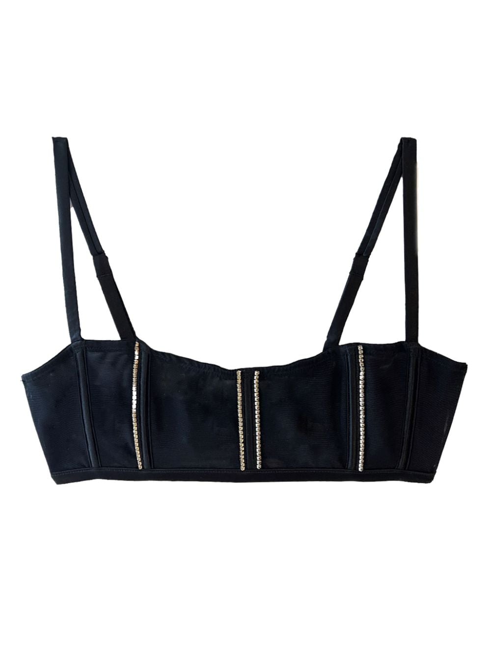 Fleur Du Mal Brilliant boned bralette - Black von Fleur Du Mal