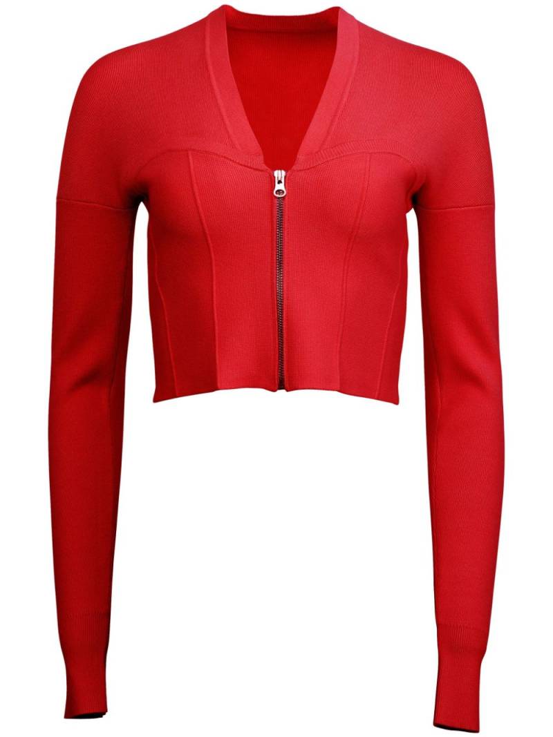 Fleur Du Mal Bustier cardigan - Red von Fleur Du Mal