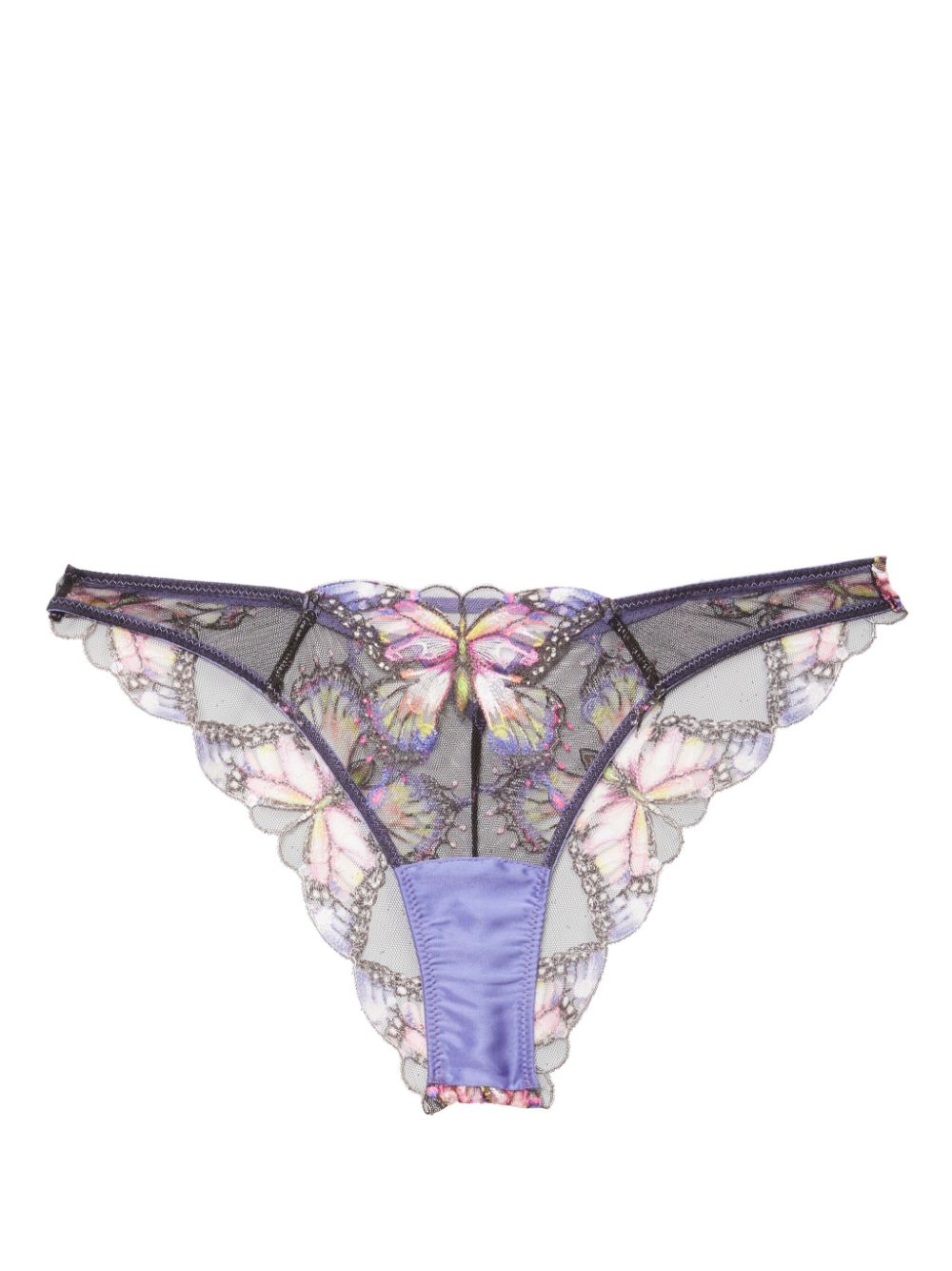 Fleur Du Mal Butterfly Embroidery briefs - Purple von Fleur Du Mal