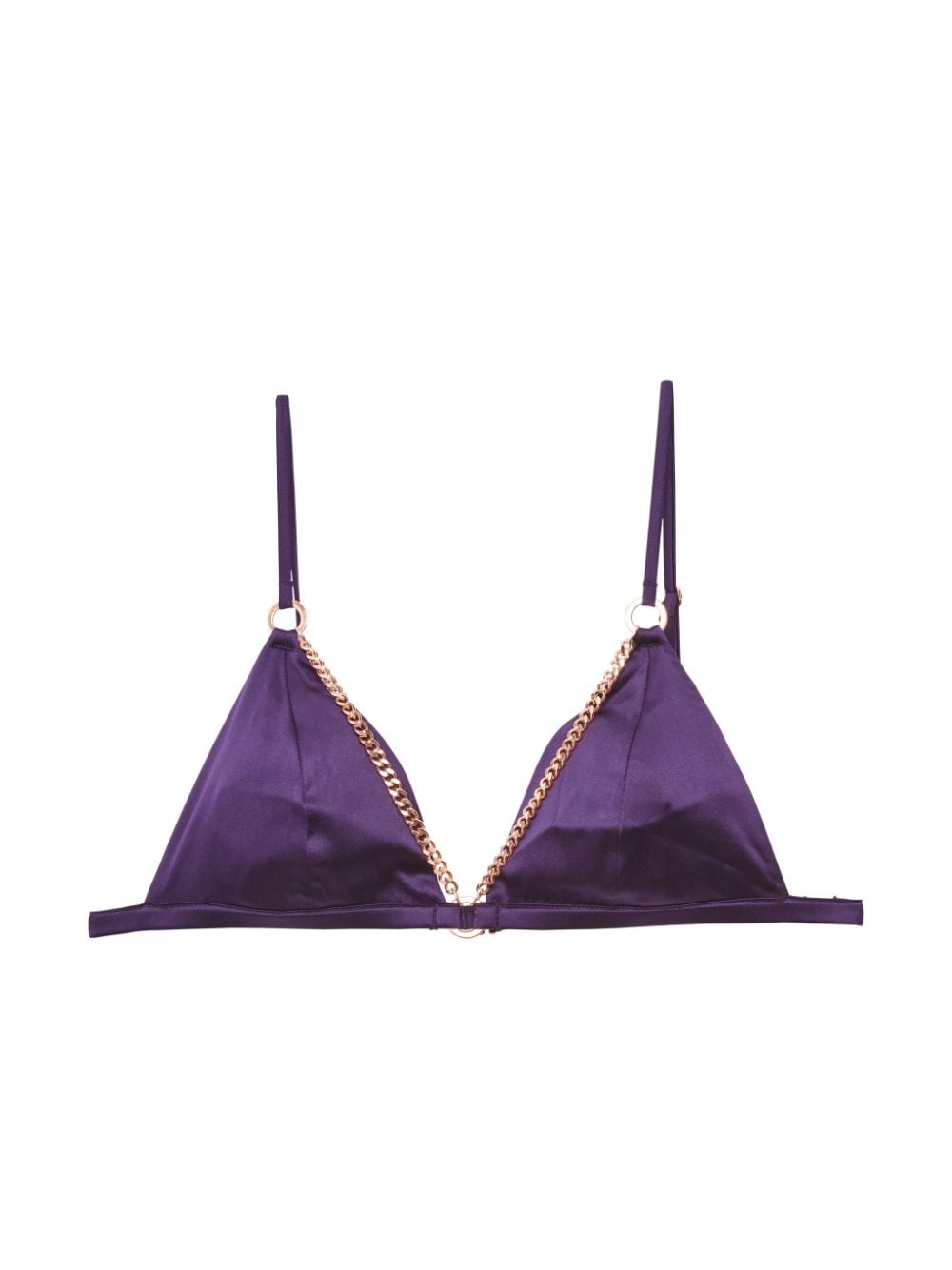 Fleur Du Mal Chain Luxe triangle bra - Purple von Fleur Du Mal