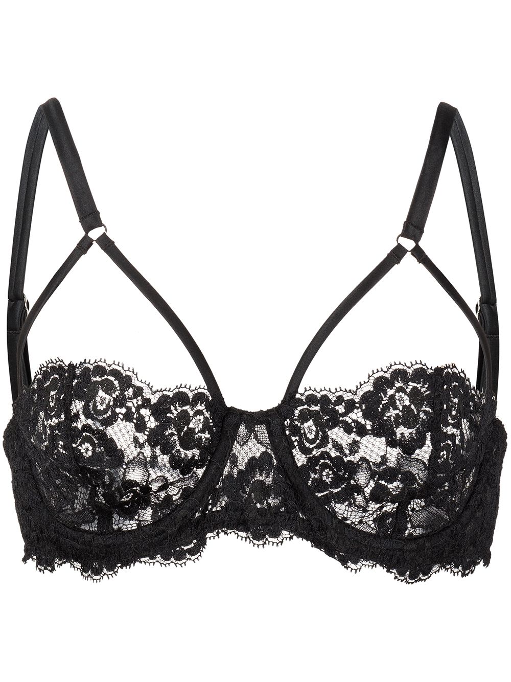 Fleur Du Mal Foxy lace half-cup bra - Black von Fleur Du Mal