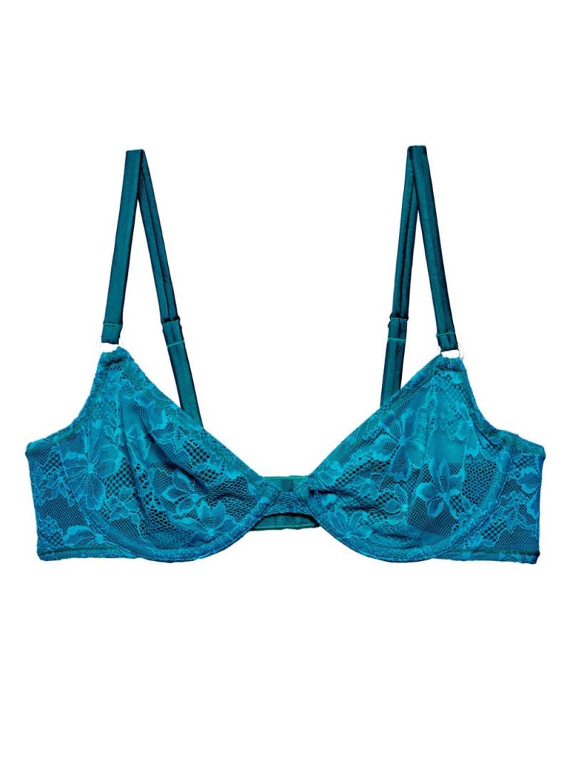 Fleur Du Mal Le Stretch lace demi bra - Blue von Fleur Du Mal