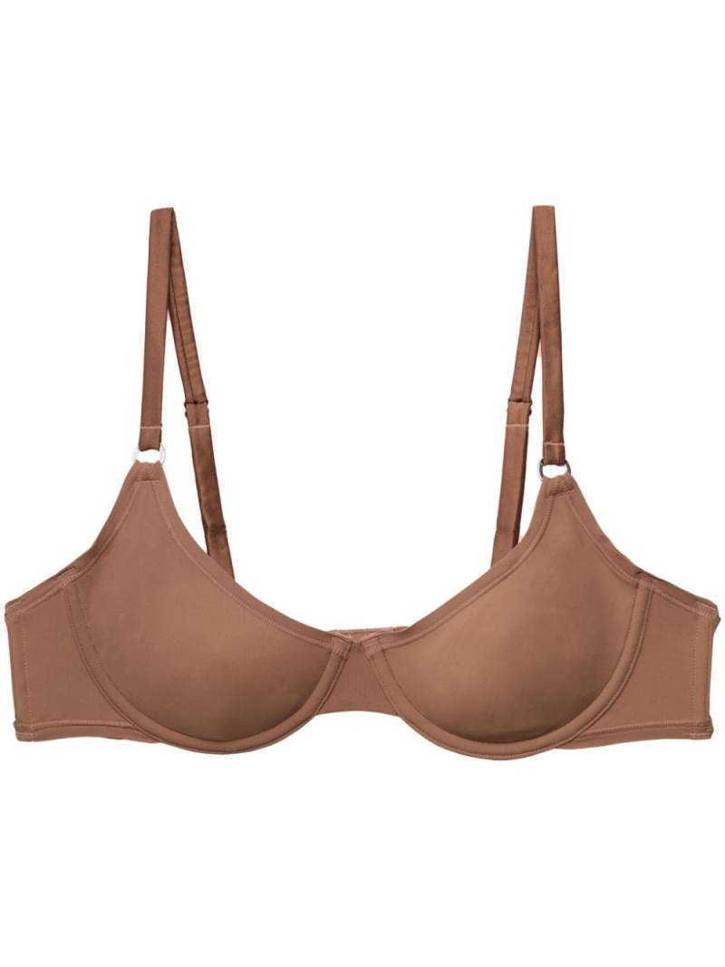 Fleur Du Mal Le Stretch micro demi bra - Brown von Fleur Du Mal