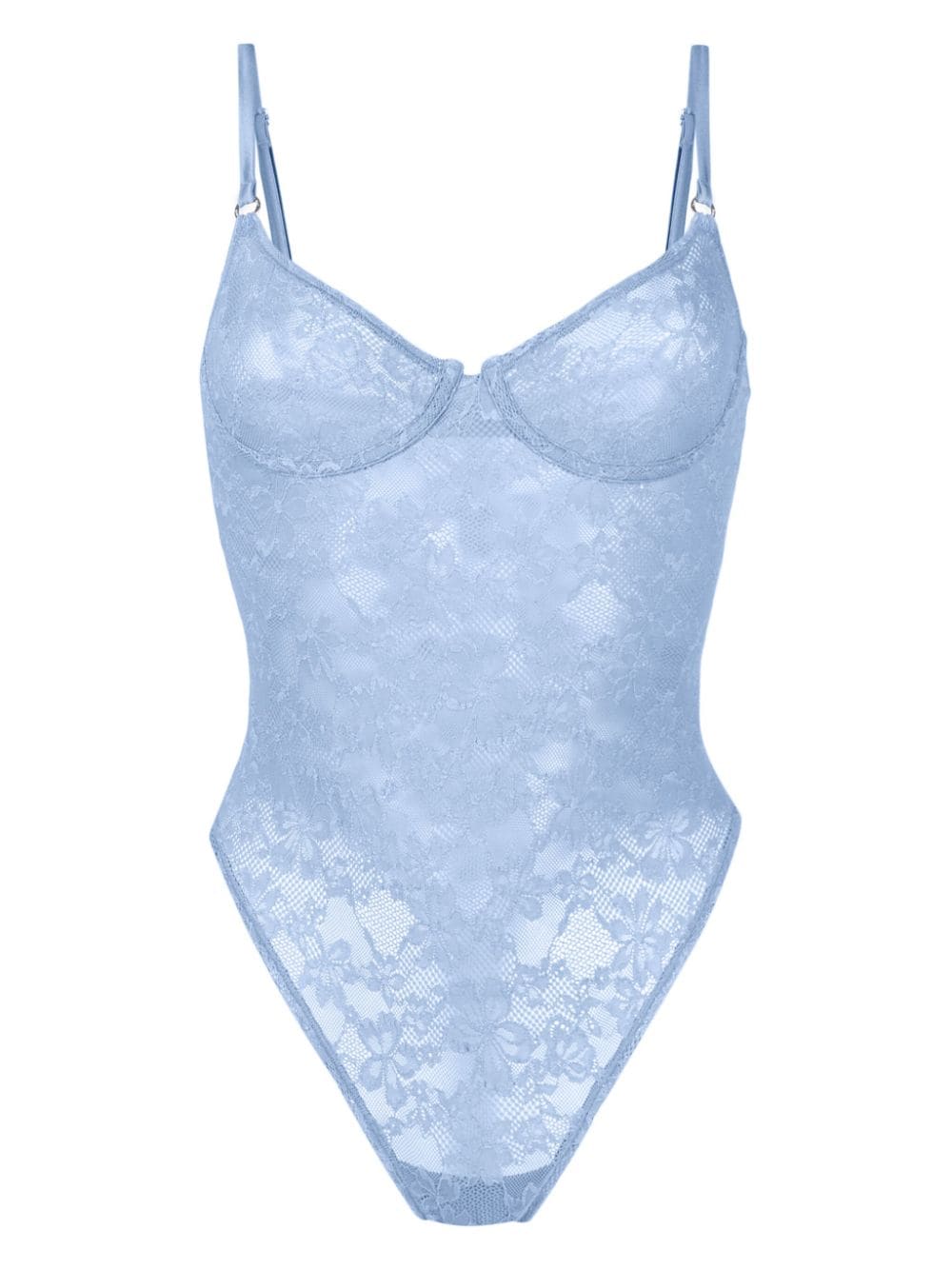 Fleur Du Mal Le Stretch lace bodysuit - Blue von Fleur Du Mal