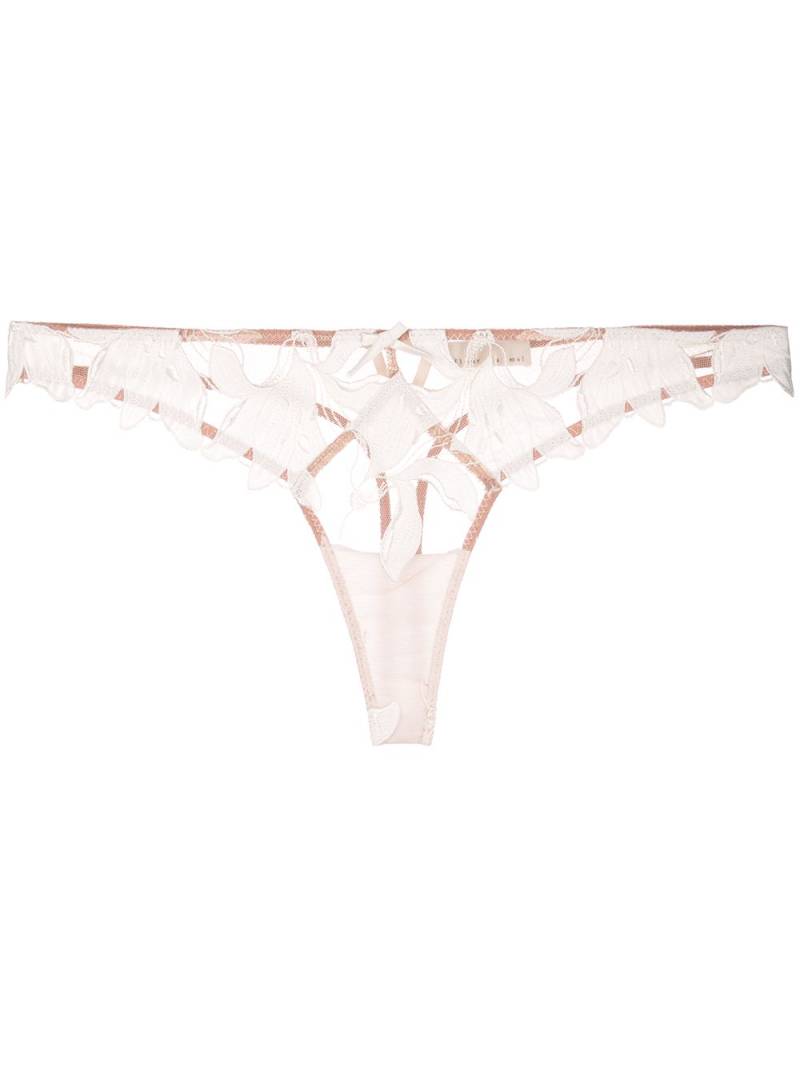 Fleur Du Mal Lily lace thong - White von Fleur Du Mal