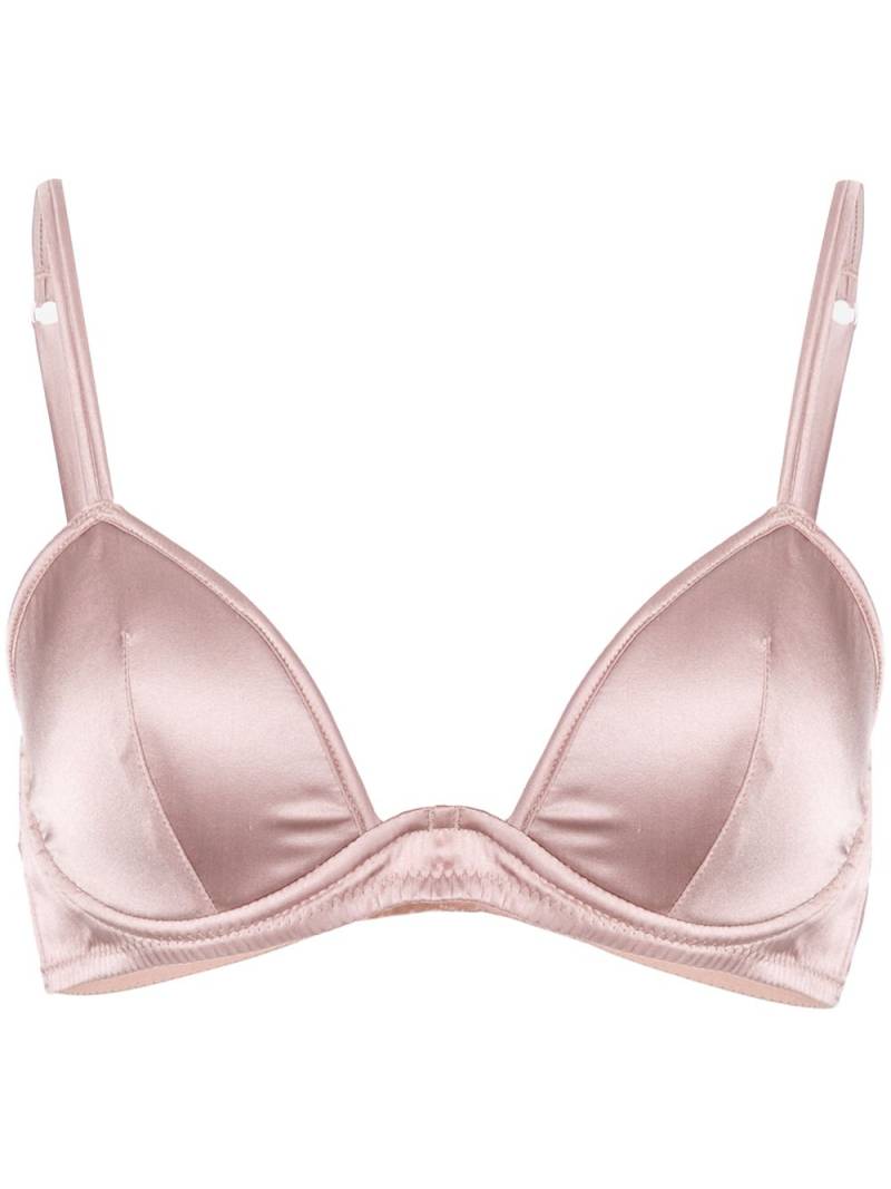 Fleur Du Mal Luxe plunge bra - Neutrals von Fleur Du Mal