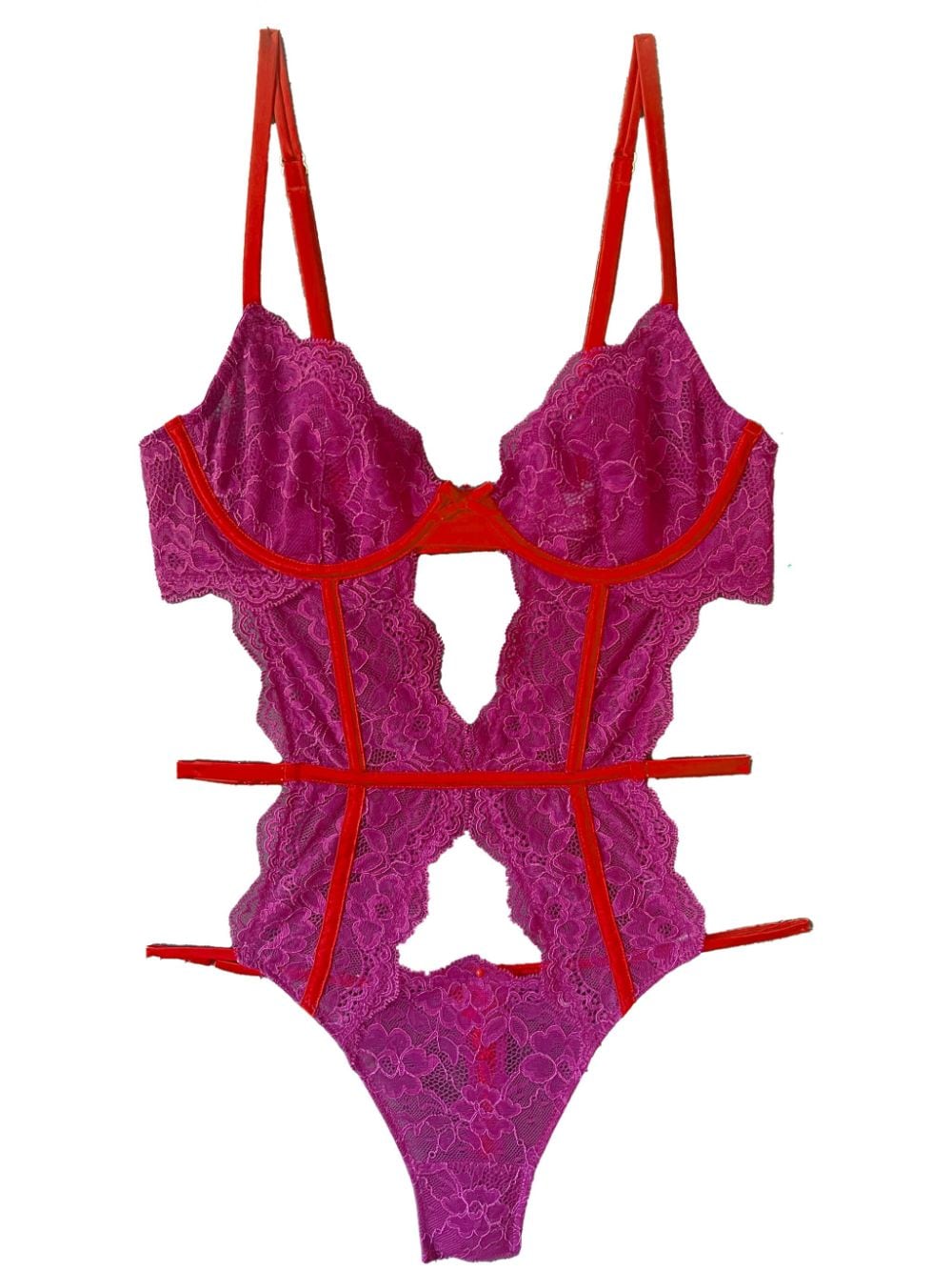 Fleur Du Mal Naomi lace bodysuit - Purple von Fleur Du Mal