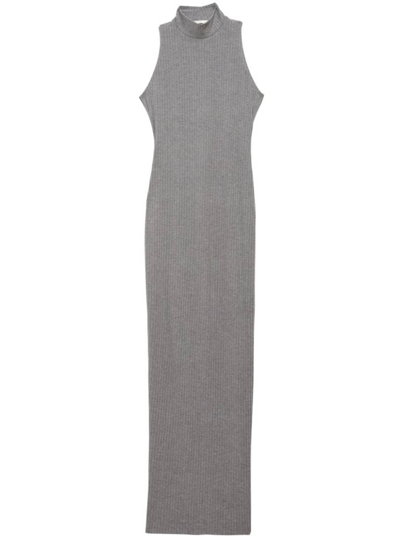 Fleur Du Mal ribbed racer maxi dress - Grey von Fleur Du Mal