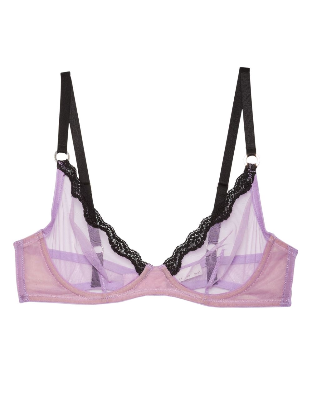 Fleur Du Mal Sheer Tulle lace-detailing bra - Purple von Fleur Du Mal