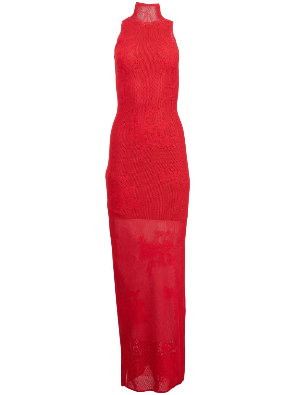 Fleur Du Mal pointelle-knit racer dress - Red von Fleur Du Mal