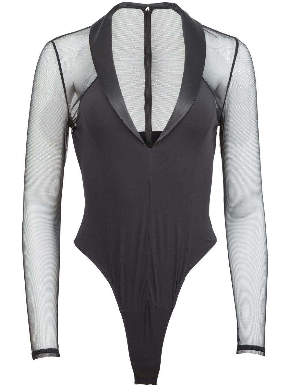 Fleur Du Mal V-neck bodysuit - Black von Fleur Du Mal