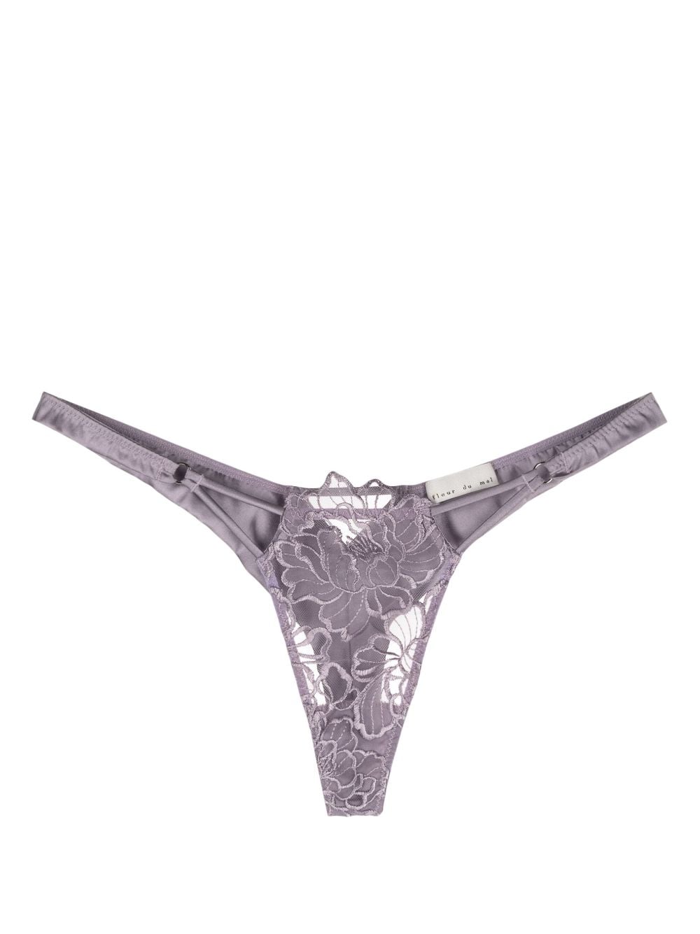 Fleur Du Mal Whitney lace-overlay briefs - Purple von Fleur Du Mal