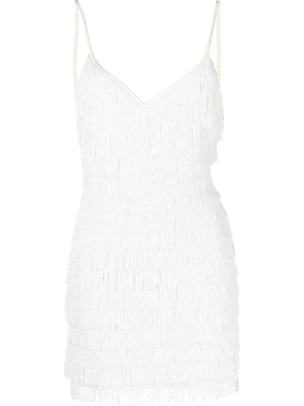 Fleur Du Mal all-over fringe mini dress - White von Fleur Du Mal