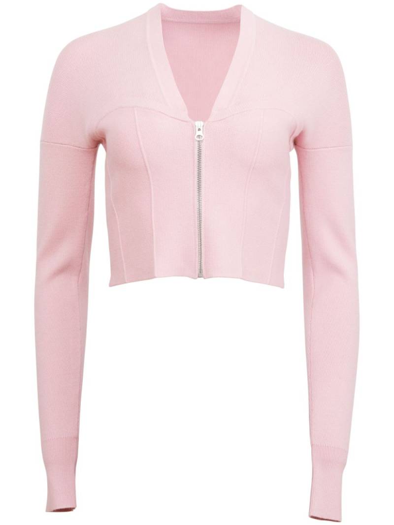 Fleur Du Mal bustier-style knitted cardigan - Pink von Fleur Du Mal