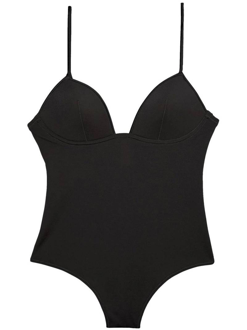 Fleur Du Mal cupped nonwire bodysuit - Black von Fleur Du Mal