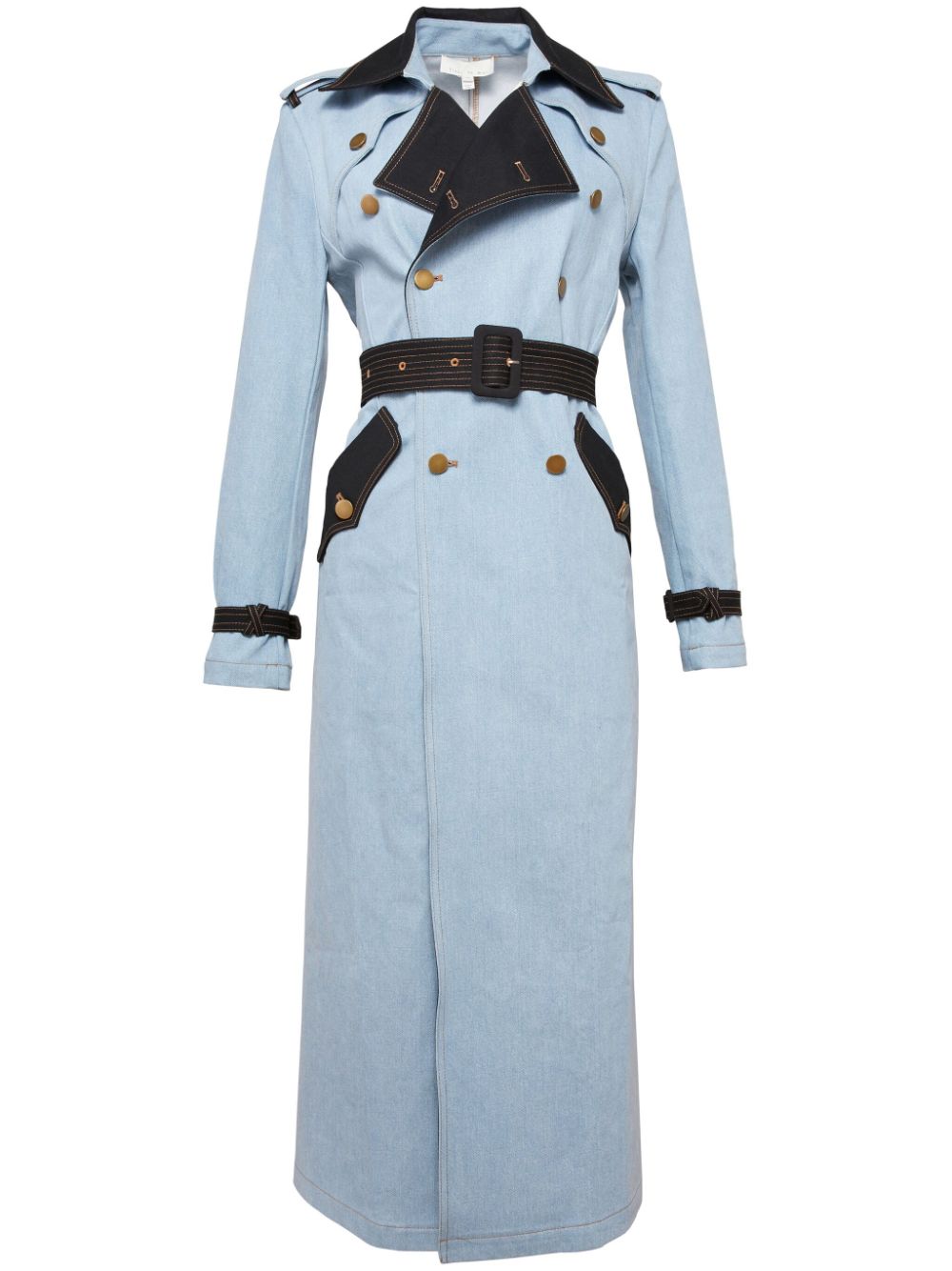 Fleur Du Mal denim trench coat - Blue von Fleur Du Mal